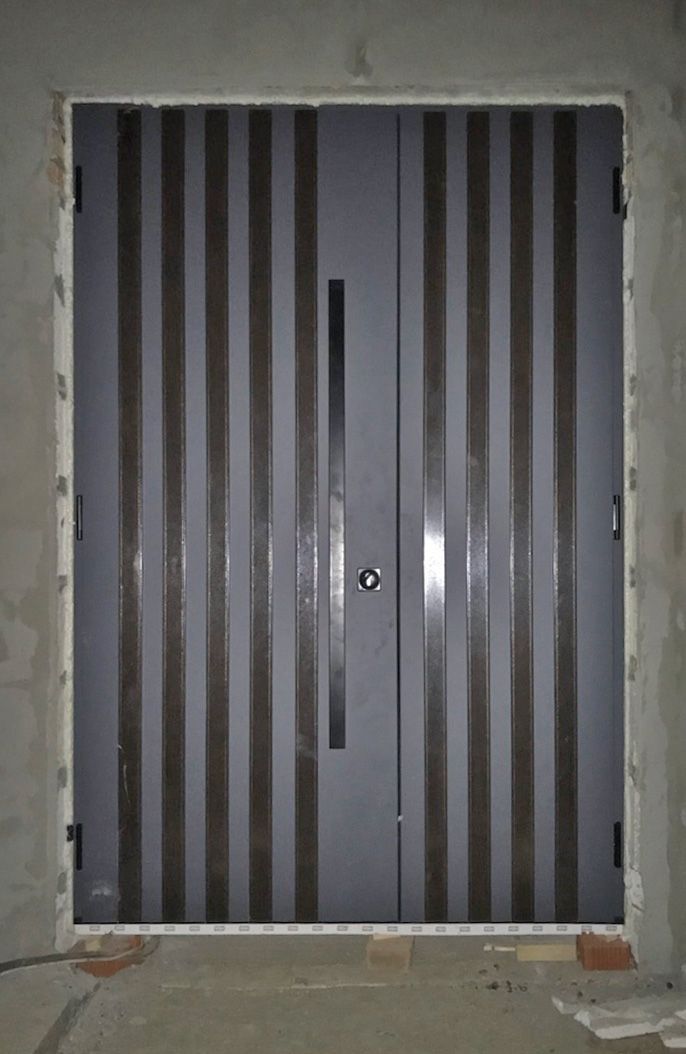 Входная дверь в частный дом 490АР1 вид снаружи